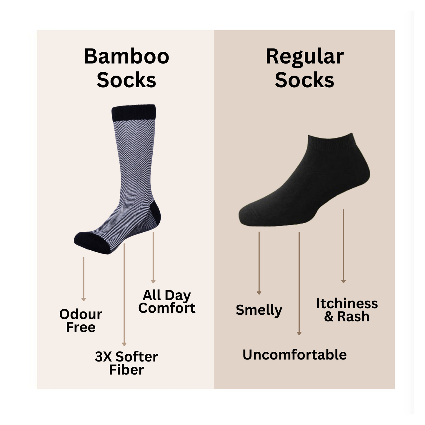 Bamboo mid length socks