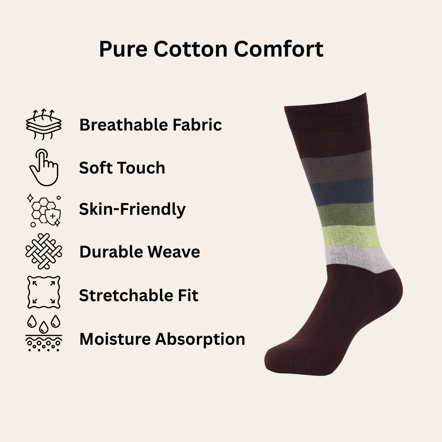 Cotton full length corporate socks