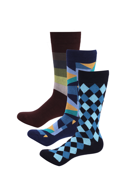Cotton Socks Combo 3 in 1 Pack